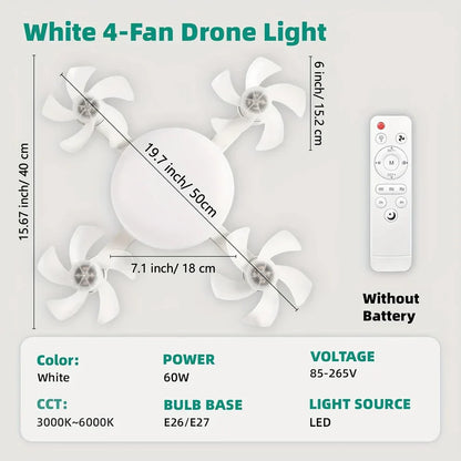 Socket Ceiling Fan with Light & Remote Control