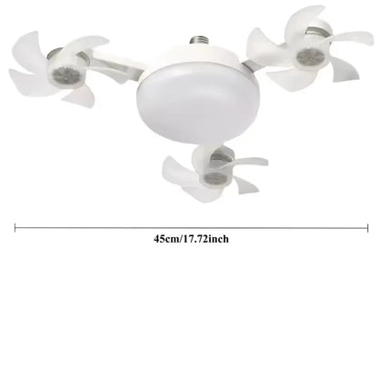 Socket Ceiling Fan with Light & Remote Control